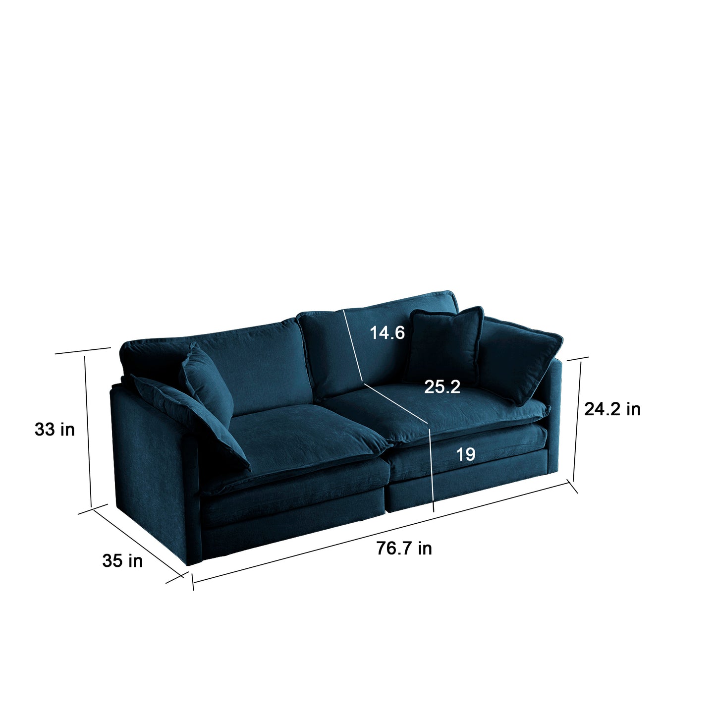 4-Piece Upholstered Sectional Sofa