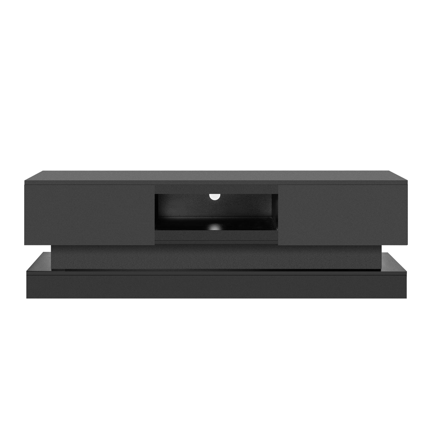 Modern TV Stand with LED Lights, High-Gloss Front & For up to 65" TV's