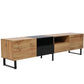 Modern TV Stand with 2 Cabinets & Open Storage Compartment, for TVs up to 85''