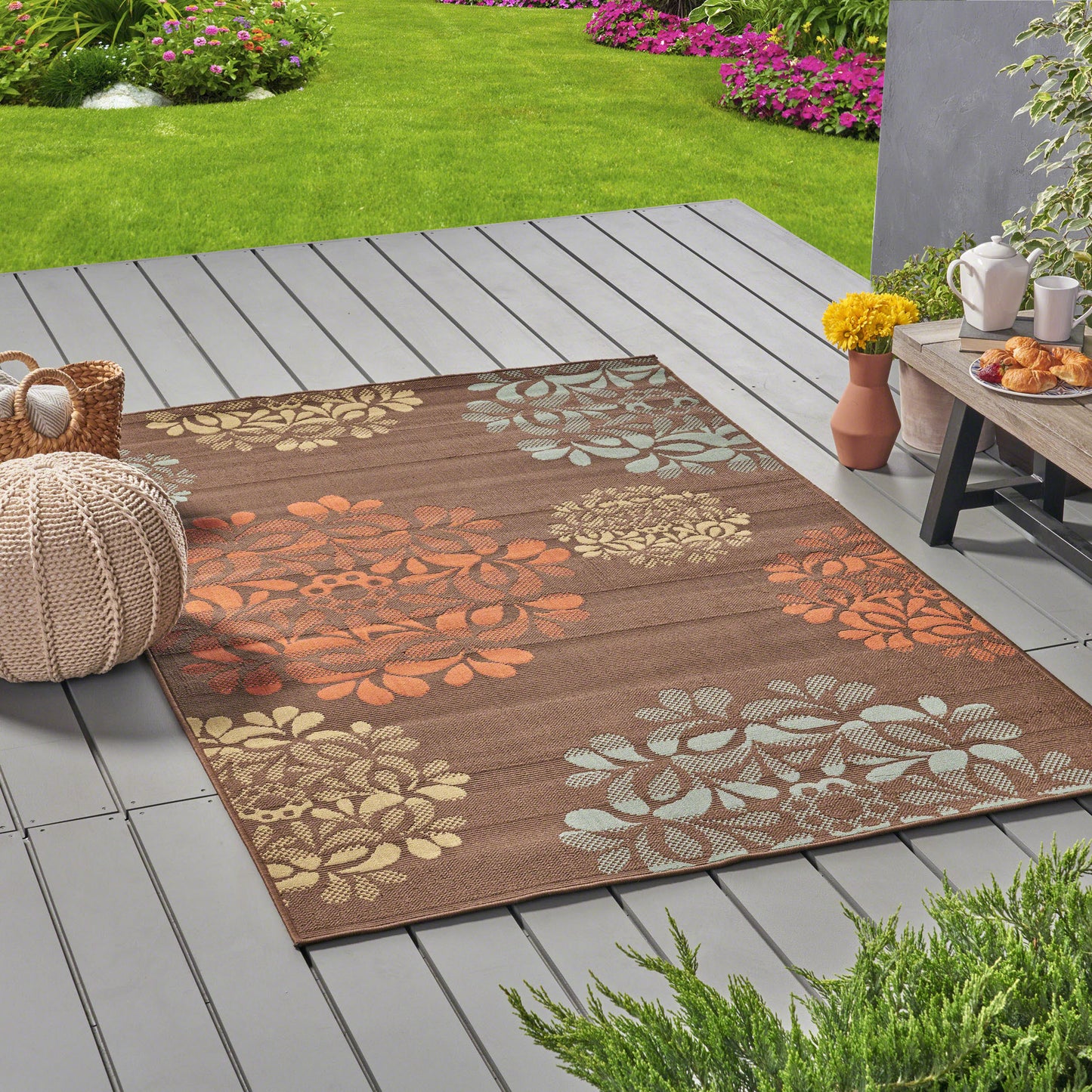 5'3" X 7'6"Outdoor Lounge Area Rug