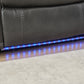 M071 Power reclining Sectional Sofa W/speaker / LED strip GREY color