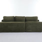 Corduroy Modular L-Shaped Sectional, Army Green