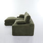 Corduroy Modular L-Shaped Sectional, Army Green