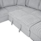 Oversized Corduroy Sectional With USB Charging Ports