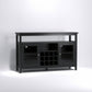 Wine Storage Buffet Cabinet, Sideboard with Glass Doors