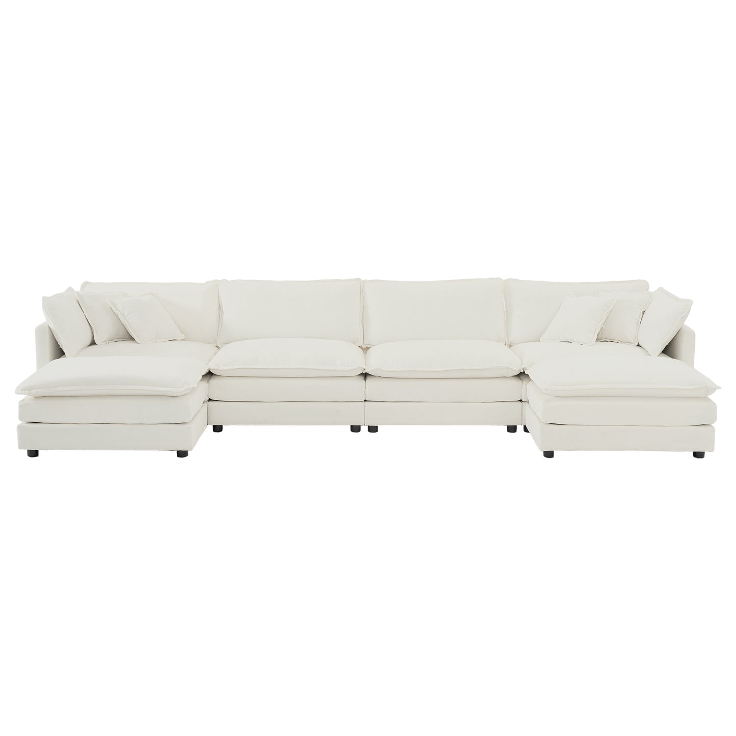 U Shaped Sectional Sofa with Reversible Chaise