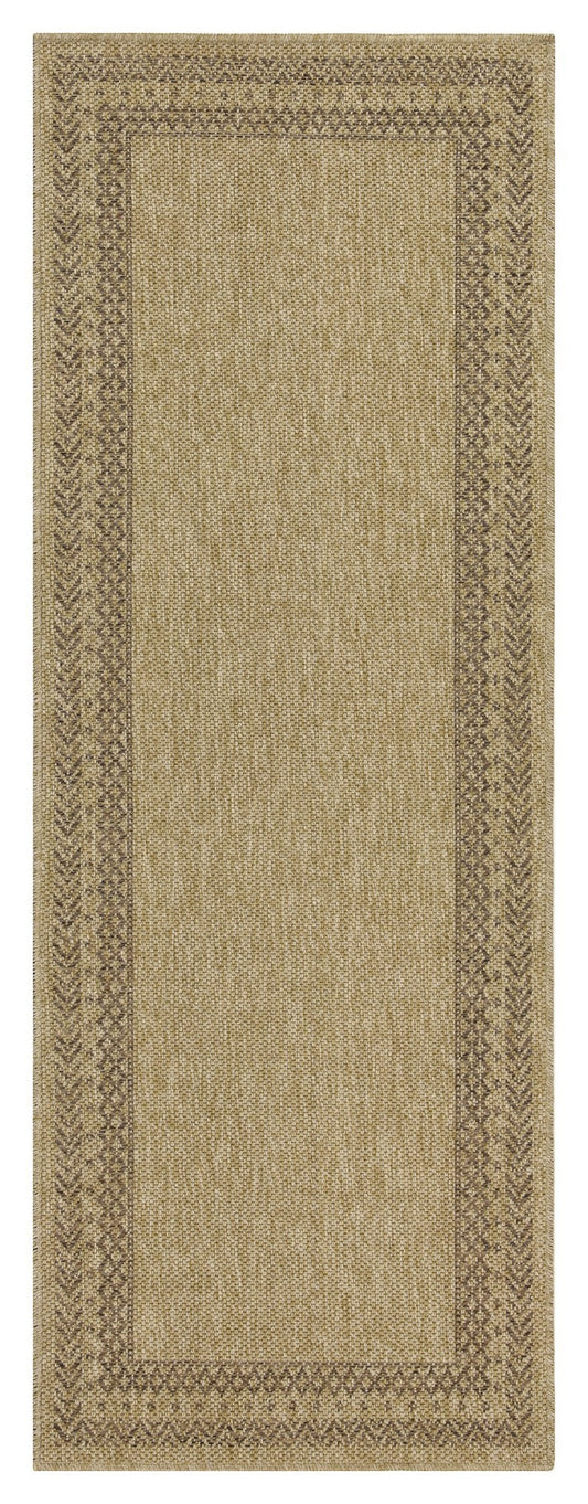 2 ft. 7 in. x 7 ft. 3 in. Jute/Black Indoor-Outdoor Area Rug