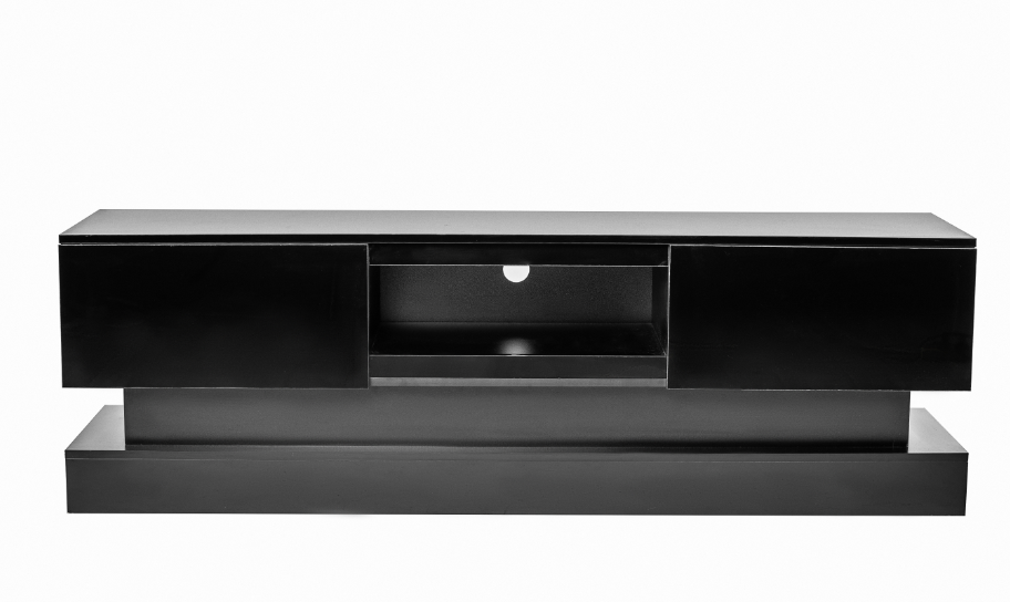 Modern TV Stand with LED Lights, High-Gloss Front For up to 55" TV's