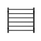 Towel Warmer 6 Bar Electric Heated Towel Rack Wall Mount Plug-in/Bath Towel Heater Matt-Black - Timer