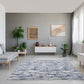 Nautical Navy Blue Woven Area Rug