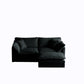 Chenille Fabric Two-Seater Sofa with 1 Footrest