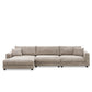 Oversized Corduroy L-Shaped Sectional Sofa with USB Ports & Cup Holders