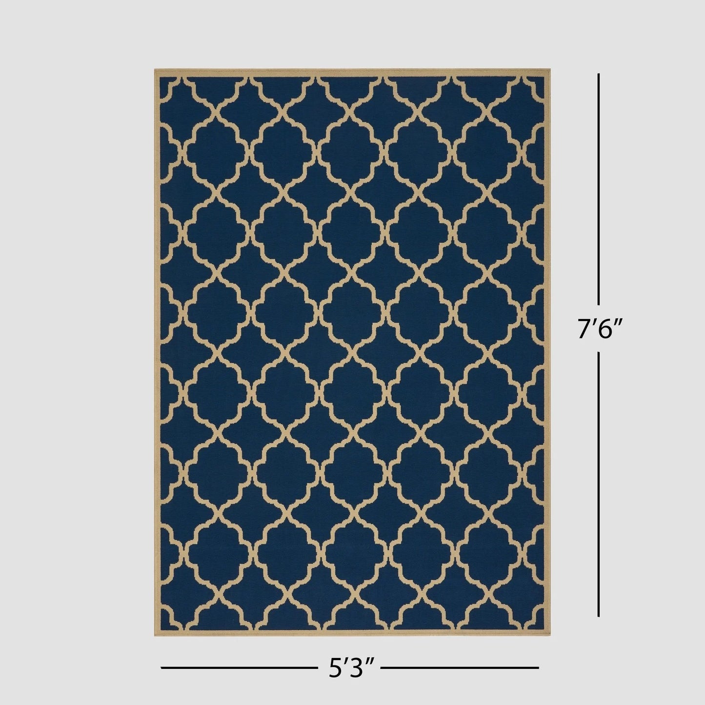 5'3" X 7'6" Indoor/Outdoor Area Rug