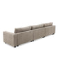 Oversized Corduroy L-Shaped Sectional Sofa with USB Ports & Cup Holders