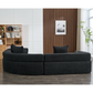 Oversized Semicircular Modular Sofa, Black