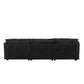 Oversized Boucle Fabric L-Shape Sectional - Movable Pedals with Detachable Armrests