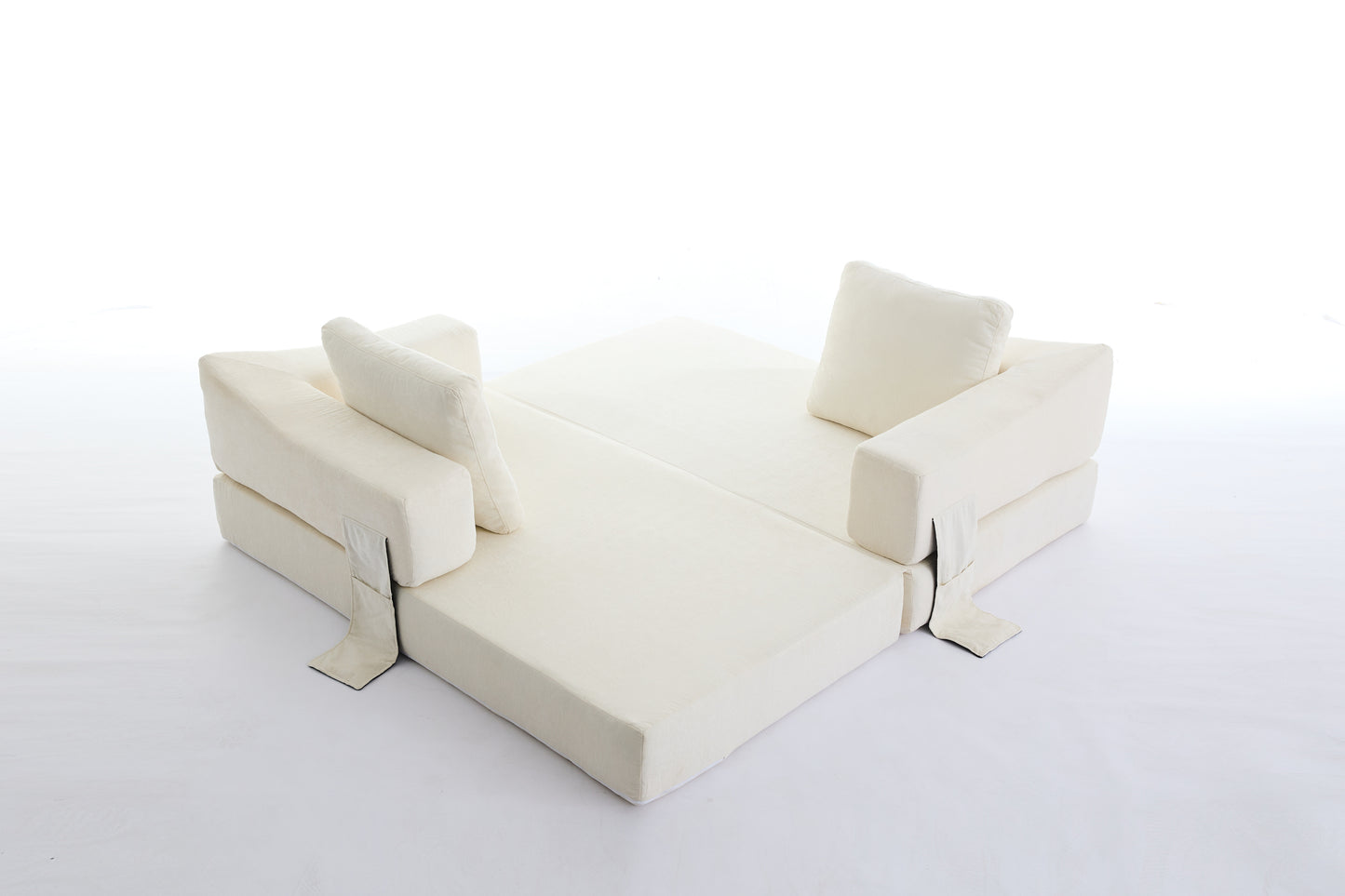 Modern Minimalist Fold-Out Sofa Bed with Removable Backrest