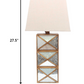 6.25 X 6.75 X 27.5 Gold Modern Illusionary Mirrored Base - Table Lamp