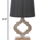 12 X 14 X 25.25 Black Traditional Wooden Linen Shade - Table Lamp