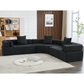 Oversized Semicircular Modular Sofa, Black