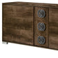 66" Brown Three Drawer Double Dresser