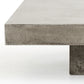 43" Gray And Dark Gray Concrete Square Coffee Table