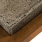 42" Dark Gray And Rust Concrete And Iron Square Coffee Table