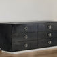 63" Black Six Drawer Double Dresser