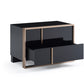 20" Black Two Drawers Nightstand