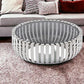 39" Clear And Silver Glass And Stainless Steel Round Coffee Table