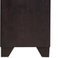 22" Espresso Two Drawers Solid Wood Nightstand