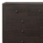 57" Espresso Solid and Manufactured Wood Nine Drawer Double Dresser