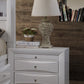 Elegant White 3 Drawer Nightstand