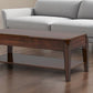 47" Dark Brown Lift Top Coffee Table With Shelf