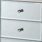 38" White Six Drawer Wood and Mirrored Glass Jewelry Armoire