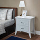 24" Brown Two Drawers Nightstand