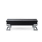 47" Black And Silver Iron Lift Top Coffee Table