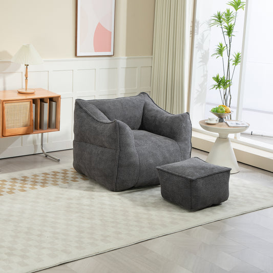 Bean Bag Kids Chair with Footstool