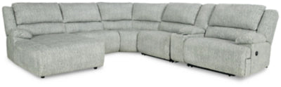 MCCLELLAND 6-PIECE MANUAL RECLINING SECTIONAL WITH CHAISE