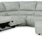 MCCLELLAND 5-PIECE MANUAL RECLINING SECTIONAL WITH CHAISE