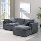 Modular Sectional Sofa with Reversible Chaise and Ottomans - 4-Seat