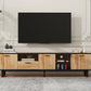 Modern TV Stand with 4 Cabinets & Open Shelves, for up to 80'' TV's