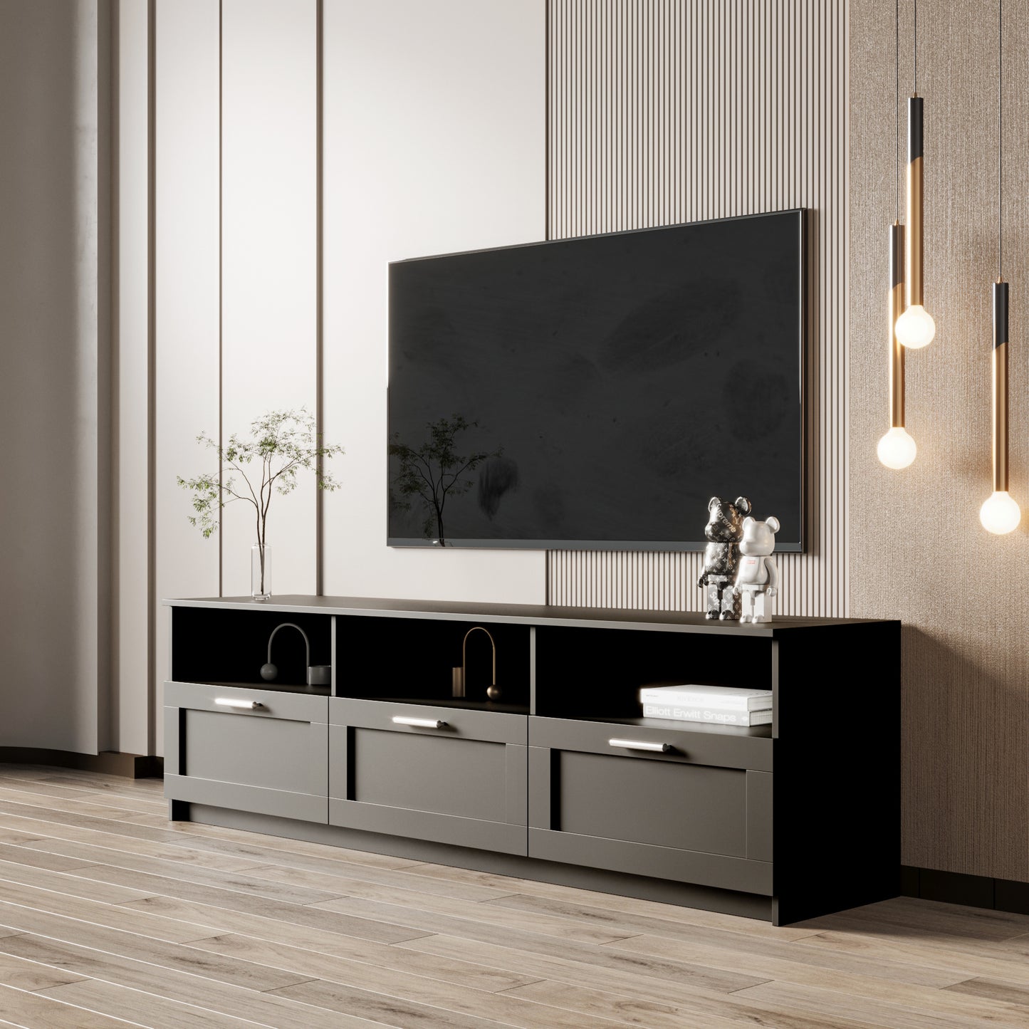 Modern minimalist TV Stand & Cabinet For up to 75" TV's