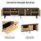 Modern TV Stand with 4 Cabinets & Open Shelves, for up to 80'' TV's