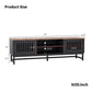 Mid Century Modern TV Stand with Slatted Grille Striped Doors & Storage For up to 65" TV's