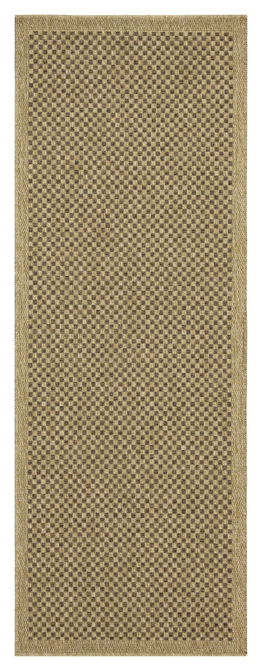 2 ft. 7 in. x 7 ft. 3 in. Jute/Black Indoor-Outdoor Area Rug