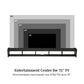 Modern Wall-Mounted Floating TV Stand For up To 65" TV's – Solid Black