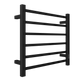 Towel Warmer 6 Bar Electric Heated Towel Rack Wall Mount Plug-in/Bath Towel Heater Matt-Black - Timer