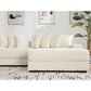 Oversized Corduroy L-Shaped Sofa with Chaise & Pillows