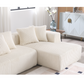 Modular Corduroy U-Sectional Sofa with Lounge Chaise